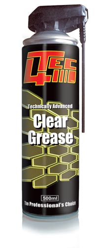 Tec4 Clear Grease 500ml Aerosol - High Viscosity PTFE Reinforced Professional Lubricant