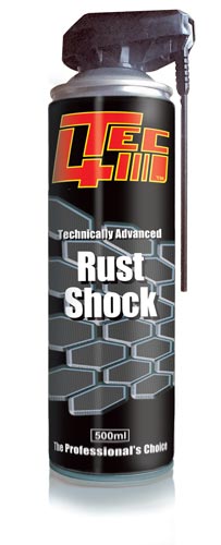 Tec4 Rust Shock 500ml Aerosol - Freezing Penetrating Oil for Seized & Corroded Parts