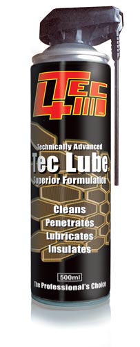 Tec4 Tec Lube 500ml Aerosol - PTFE Penetrating Oil & Moisture Disfplacement Lubricant