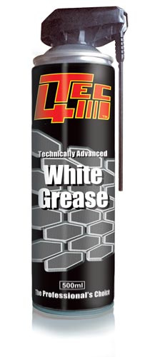 Tec4 White Grease 500ml Aerosol - Heavy Duty PTFE Lubricant & Rust Protector